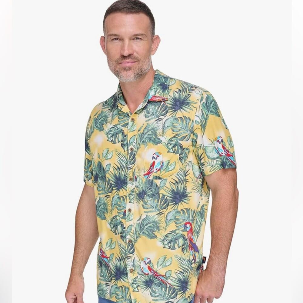 NWT Margaritaville Men's Island Reserve Print Aloha Shirt Size XL